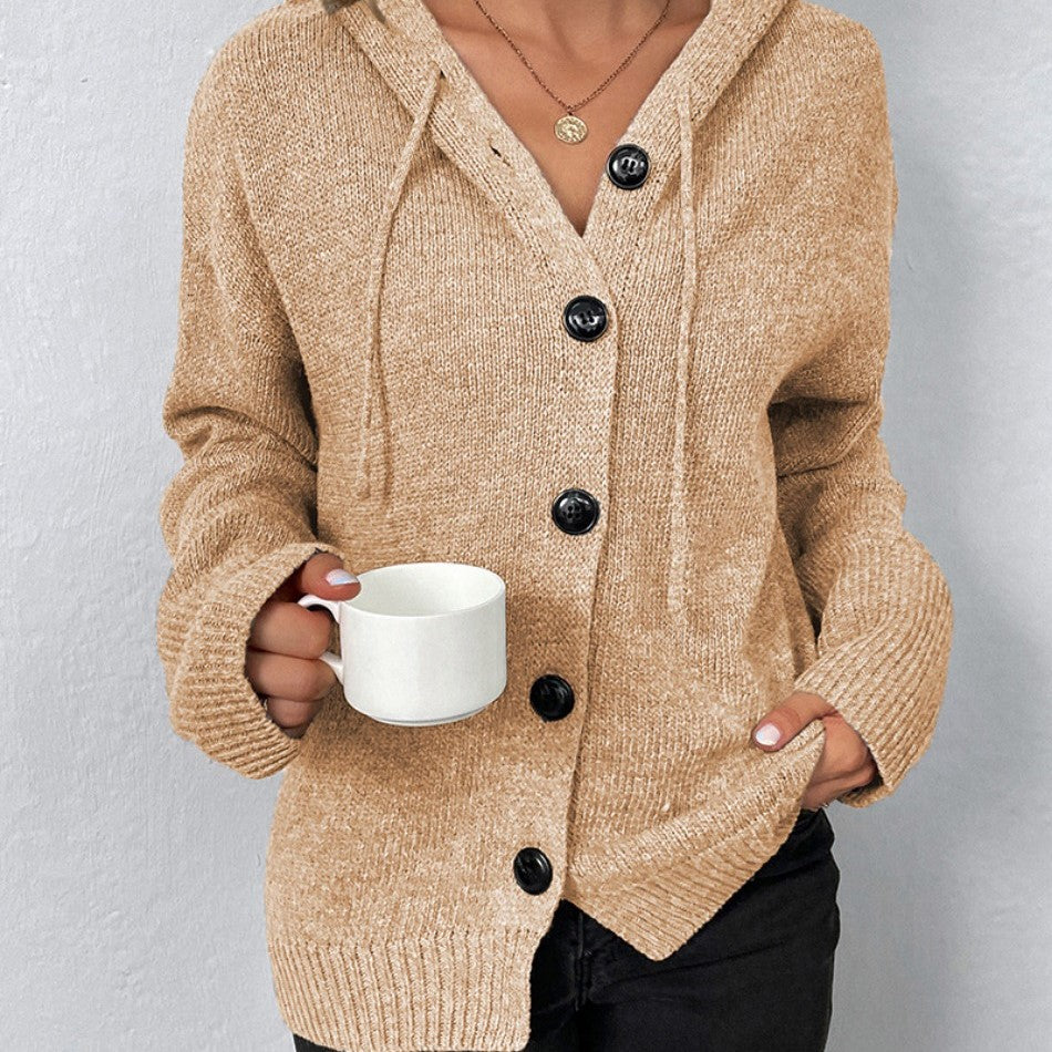 Seraphita - Strickjacke mit Kapuze und Kordelzug