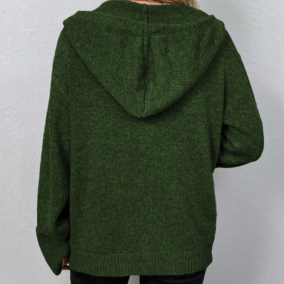 Seraphita - Strickjacke mit Kapuze und Kordelzug