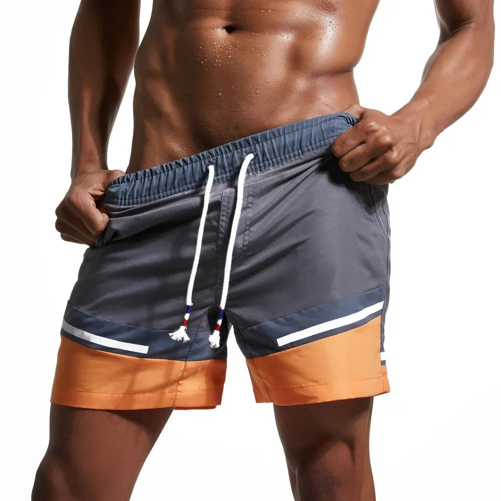 Armin - Schnell trocknende Farbblock Patchwork Herren Badehose