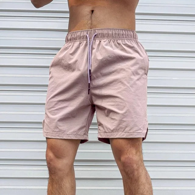 Bruno - Effen Farbe Atmungsaktive Herren Badeshorts mit Kordelzug