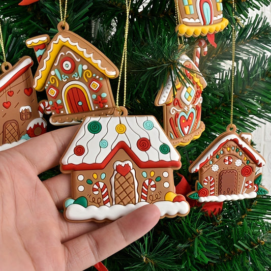 GingerCharm - Dekorative Lebkuchenhaus-Anhänger für Weihnachten