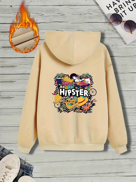 Christoph - Herren Hipster-Print Hoodie-Jacke