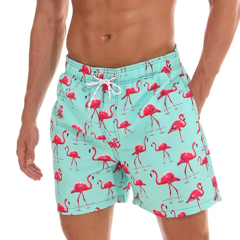 Rafael - Atmungsaktive Herren Badeshorts mit Funky Print