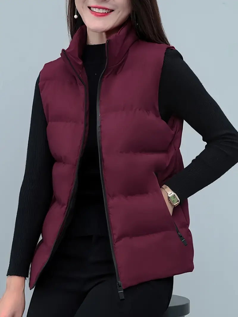 Wanda - Damen Fleece-Weste mit Reißverschluss für Herbst und Winter