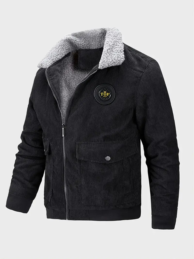 Gannet - Winter Neue Herren Cord-Fleecejacke im klassischen Stil