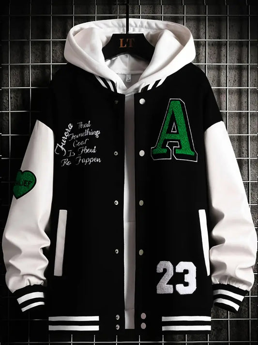 Ferdinand - Herren Freizeitsportjacke mit Stehkragen und "A" Letter Stickerei