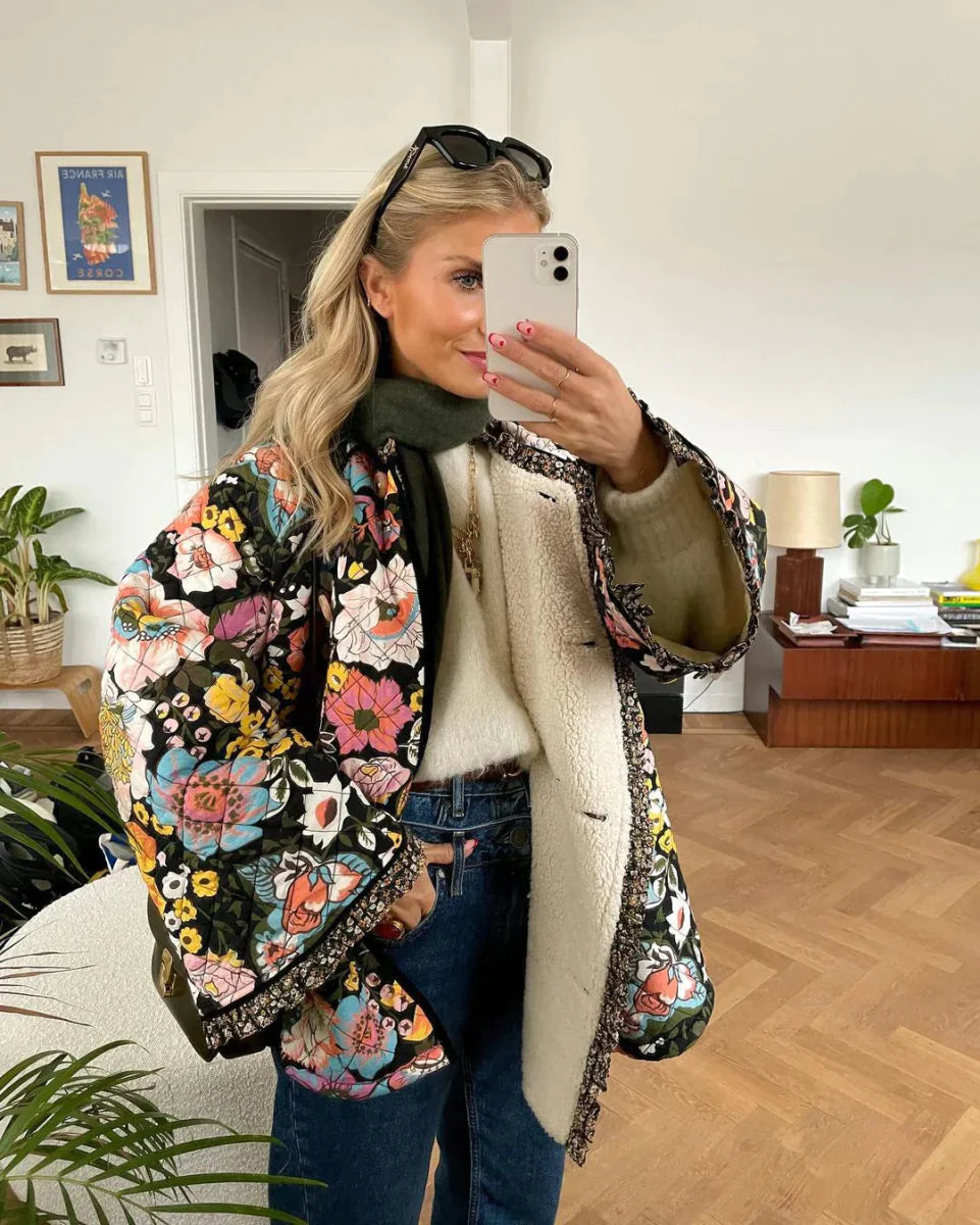 Amarantha - Jacke mit Blumenmuster