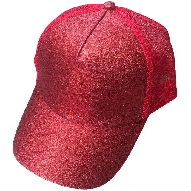 Praktische Baseball Cap für Pferdeschwanz - Damenkappe