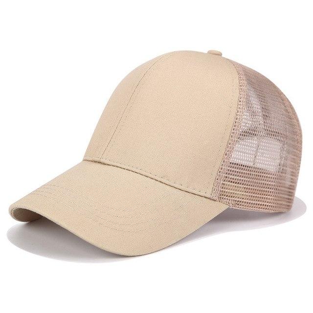 Praktische Baseball Cap für Pferdeschwanz - Damenkappe