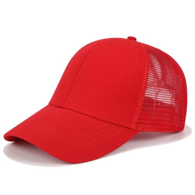 Praktische Baseball Cap für Pferdeschwanz - Damenkappe