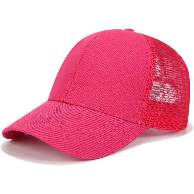 Praktische Baseball Cap für Pferdeschwanz - Damenkappe