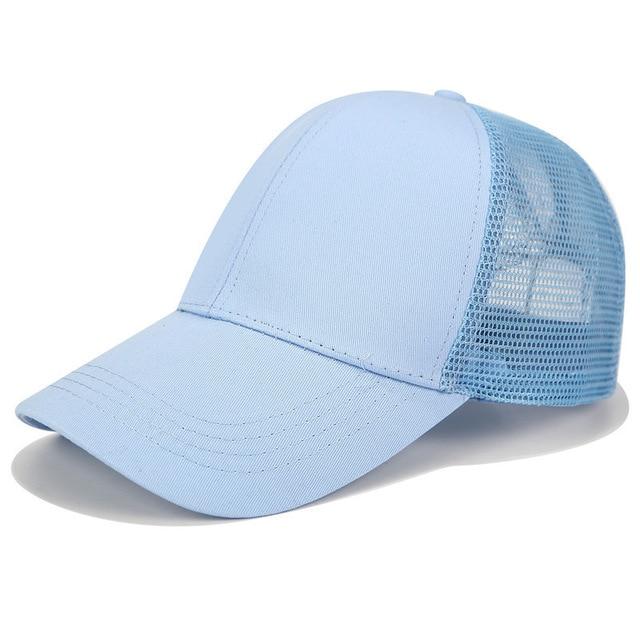 Praktische Baseball Cap für Pferdeschwanz - Damenkappe