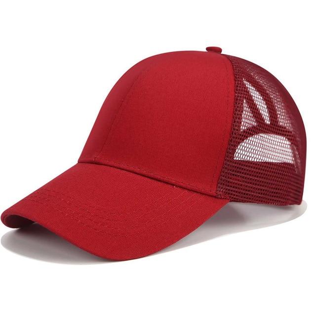 Praktische Baseball Cap für Pferdeschwanz - Damenkappe