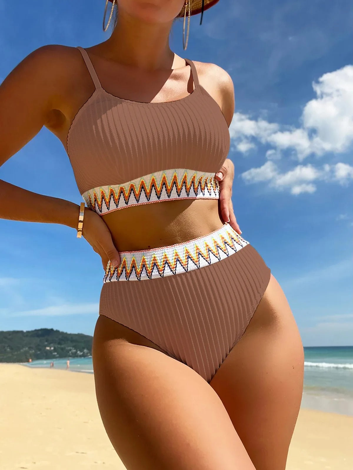 Brigitta - Bikini-Badeanzug mit hoher Taille für Damen