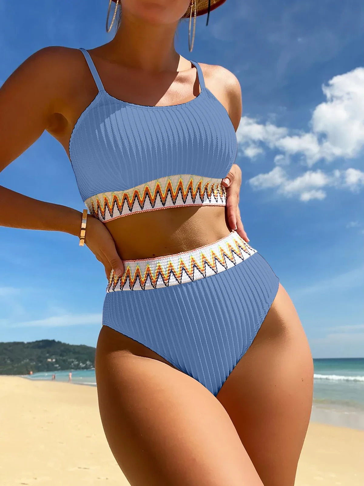 Brigitta - Bikini-Badeanzug mit hoher Taille für Damen