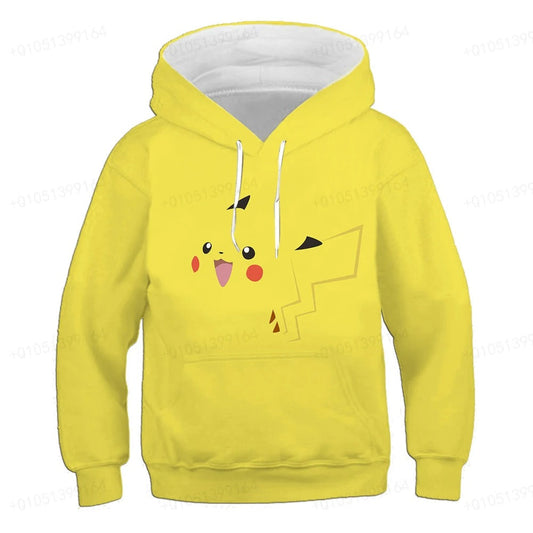 Sweatshirt 4-14t Kinder Hoodie Anime Kostüm Picchu Hoodie Jungen und Mädchen Sweatshirt Kinder Sportmantel