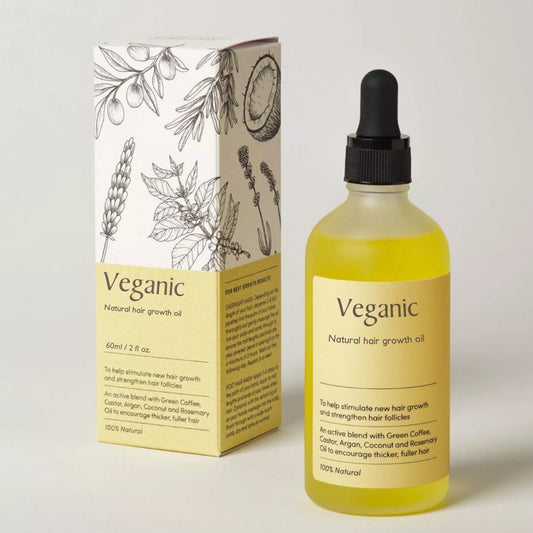 Veganic Haargrowth-Öl | 100% natürliches Serum | Rizinus | Argan | Kokos