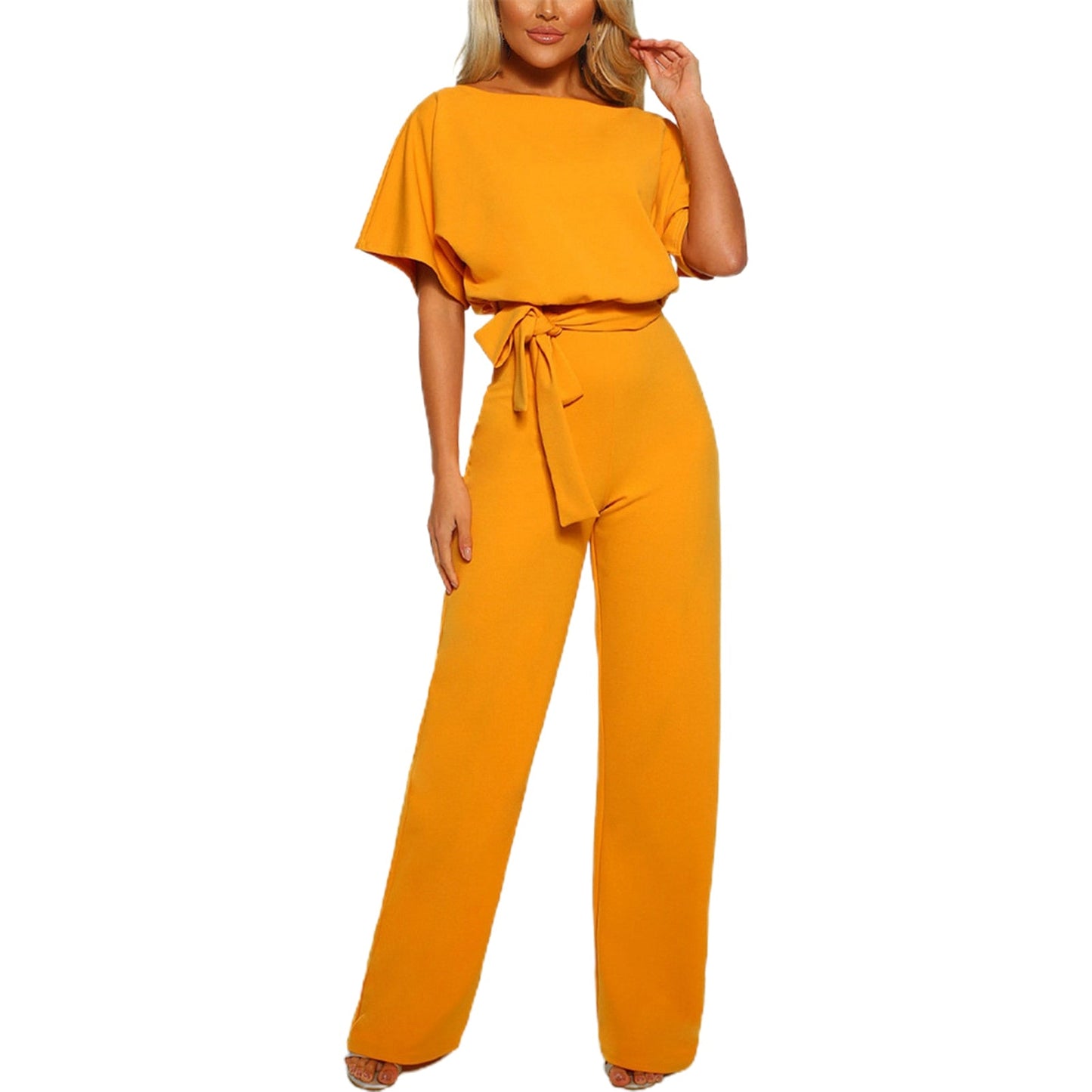 Emilia - Jumpsuit mit Rundhalsausschnitt