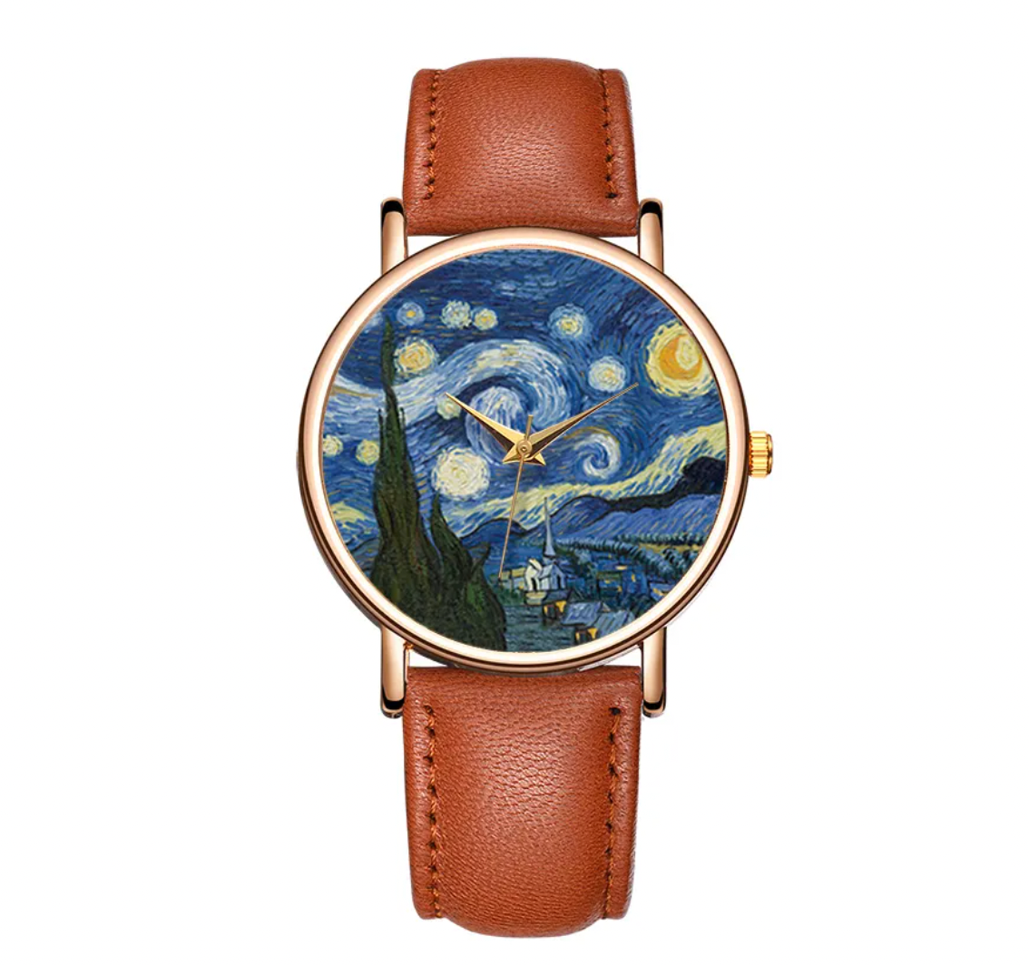 Melina - Stylische Uhr in einzigartigem Van Gogh Design