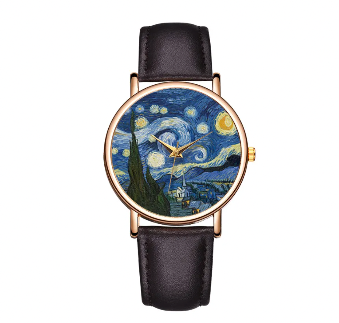 Melina - Stylische Uhr in einzigartigem Van Gogh Design