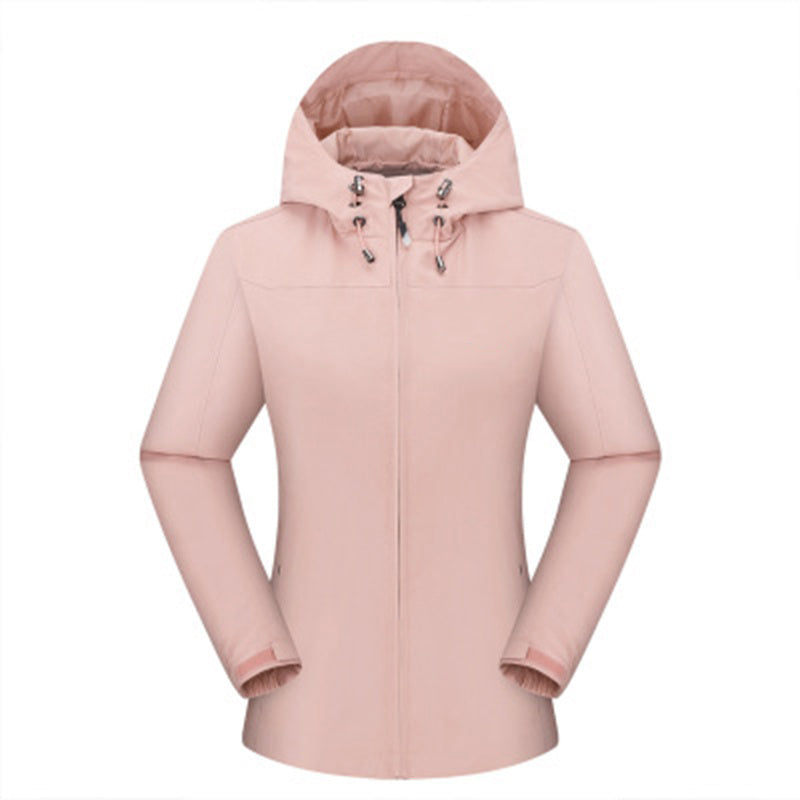 Ballard - Rosa bequeme Herbstjacke mit Kapuze und Reissverschluss