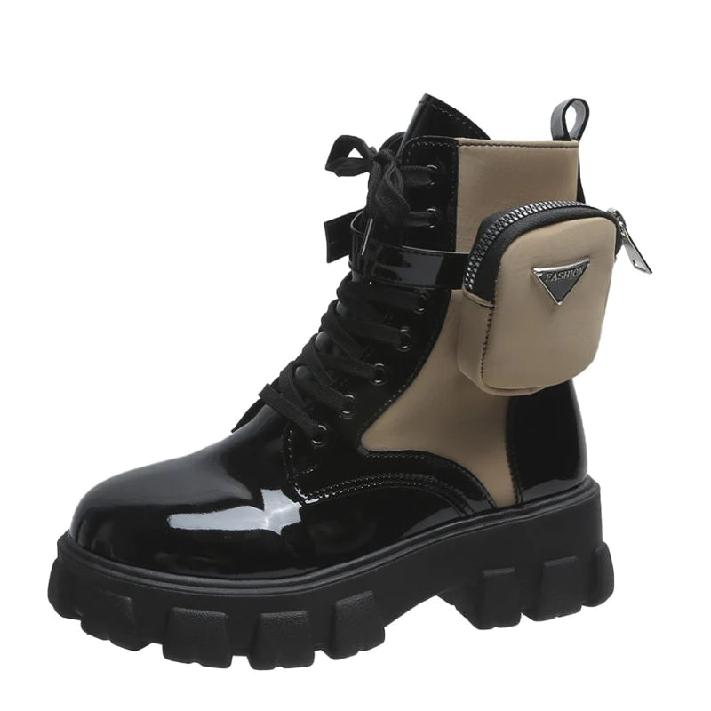 Pradi Inspired Stiefel | Robuste biker-stiefel für frauen