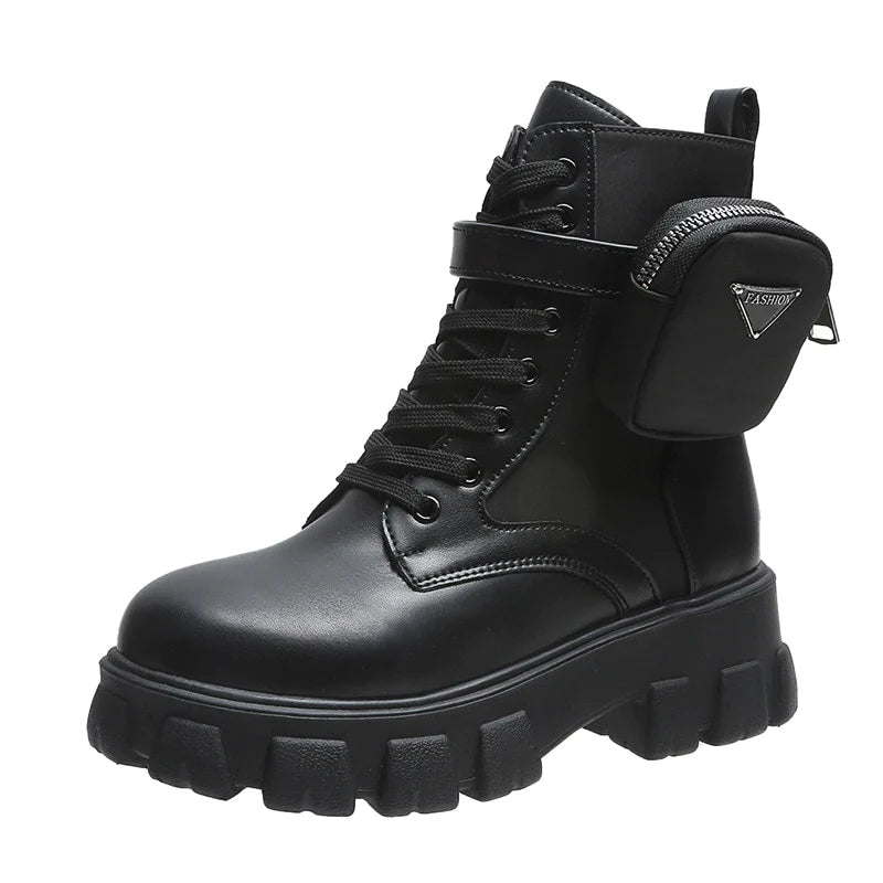 Pradi Inspired Stiefel | Robuste biker-stiefel für frauen